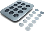 Fox Run Mini Cheesecake Pan with Removable Bottoms, Non-Stick, 10.5 x 14 x 1.5 inches