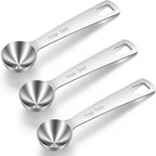 3Pcs Stainless Steel Measuring Spoons Set 1 Teaspoon 5ml for Precise Cooking Baking and Spice Measurement Short Handle Design for Easy Use in Kitchen Essential for Home Chefs and Baking