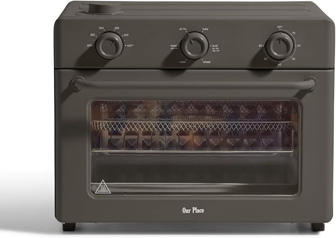 OurPlace Our Place Large Wonder Oven | 6-In-1 Toxin-Free Air Fryer & Toaster with Steam Infusion | Family-Sized 32QT, 1700W Countertop Design | Includes Bake Tray, Fryer Basket, Large Racks | Char