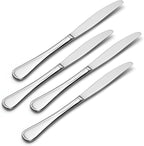 Oneida Silverware Set For 4, Flight Everyday Dinner Knives Flatware Set of 4, Stainless Steel Cutlery Sets, Dishwasher Safe Utensils, Utensil Sets, Butter Knife, 4-Piece Dinner Knife (Silver, 4 Piece)