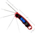 Instant Read Food Thermometer - Water-Resistant Digital Thermometer with Magnetic Back - for Cooking, Grilling, and Baking by Home-Complete