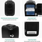 CROWNFUL Mini Fridge, 4 Liter/6 Can Portable Cooler and Warmer Personal Fridge for Skin Care, Cosmetics, Food,Great for Bedroom, Office, Car, Dorm, ETL Listed (Black)