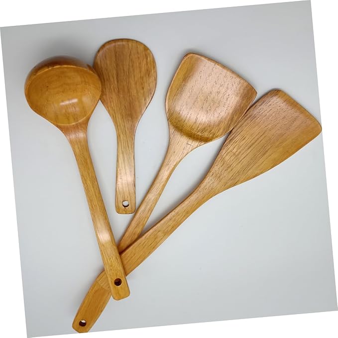 PRETYZOOM 1Set Utensil Set Kitchen Tools for Cooking Odorless for Non Stick Cookware Includes Spatula Spoon Turner and Ladle for Family