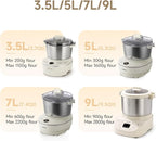 Joydeem Electric Dough Maker with Dual Seasonal Fermentation Function, 3.7Qt Dough Mixer Machine, Perfect for Bread Pizza Roti Dumpling Dough & Sourdough, HMJ-A351