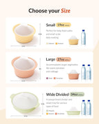 Moyuum Silicone Microwave Steamer | Made in Korea, Baby Food Maker Bowl with Lid, Egg and Vegetable Steam Cooker, Japanese Donabe Inspired Cooking Pot, Dishwasher Safe (Large, TerraCotta)