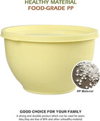 Greentainer Plastic Mixing Bowls with Lids Set for Kitchen, 5 Set Nesting Bowls for Mixing, Baking, Prepping, Cooking and Serving Food, Mixing Bowls Dishwasher, Microwave Safe