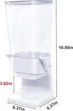Cereal Dispenser Countertop with lids, 5L Organization and Storage Containers for Kitchen and pantry, Plastic Containers for food, Cereal, Rice, Beans, Grains, Nuts, Oatmeal, Pet food, White, 1Pc