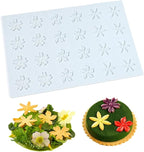 Hollow 3D Leaf Tuille Lace Silicone Cake Moulds, Molds Silicone Baking Fondant Tuile Molds, Polymer Clay Mold for Baking, Clay, Resin, Sugar Craft, Dessert Cake Decoration (1pcs Flower Candy Mold)