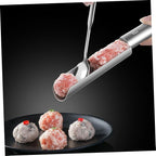 OUNONA Stainless Steel Meatball Maker Mold DIY Shrimp and Fish Ball Tool Non-Stick Kitchen Gadget for Easy Meatball Making 1 Set for Home Cooking