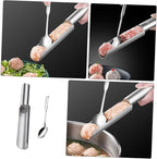 OUNONA Stainless Steel Meatball Maker Mold DIY Shrimp and Fish Ball Tool Non-Stick Kitchen Gadget for Easy Meatball Making 1 Set for Home Cooking