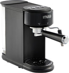IMUSA 20 Bar Espresso Machine with Milk Frother, Compact 1-2 Cup Espresso & Cappuccino Maker, Thermoblock Fast Heating Coffee Machine, Hot & Iced Latte, Macchiato & Mocha Maker, Matte Black