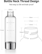 MOKKOM Soda Maker Bottle, 1L Reusable Sparkling Water Bottles, BPA Free PET Carbonating Bottles, Replacement Bottle Compatible Sparkling Water Maker