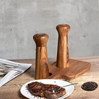 Wooden Pepper Grinder,Refillable Pepper Mill,Adjustable Pepper Shaker,Spices Mill,Ceramic Pepper Grinder Seasoning Mill,Madera Pimienta Grinder,Salt Mill Tableware Gift for for Gifting