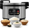 Commercial Large Multi-Function Rice Cooker - Professional 64 Cup Cooked (32 Cup Uncooked) Rice Maker Cooker With Non Stick Pot & Hinged Lid - Brown Rice, Sushi Rice and more