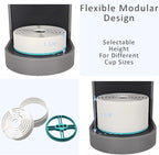 Elevate Anti-Splash Cup Riser Accessory for most Keurig K-cup, Cuisinart Single Serve, and other Coffee Makers, Adjustable for Cup Size and Drip Tray Type (White with Turquoise)