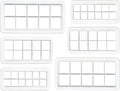 6Pcs White Square Cookie Cutter Set, Geometric Multicutter Square Cake Fondant Cutter, Cookie Cutter Biscuit Cutters Cake Decorating,Baking Tools and Accessories(3 Size）