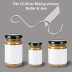 Peanut Butter Stirrer Tool Set - Effortlessly Mixes Nut Butters, Perfect for Breads, Cakes & Cookies - Includes Scraper - Premium Kitchen Essential for Delicious Salads Tool