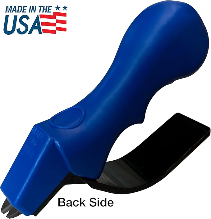 ACCUSHARP Knife Sharpener, Portable and Easy to Use, Hones and Sharpens Cleavers, Kitchen, and Serrated Knives, Sharpens Double Beveled Edge Knives