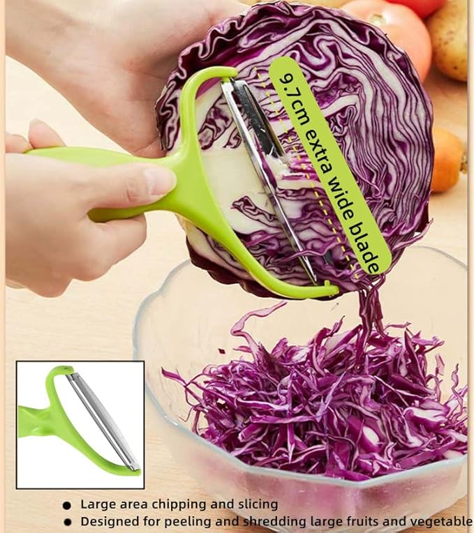 Vegetable Peeler Cabbage Cutting Machine MOANLMY shredded kitchen stainless steel peeling knife gadget shredded cabbage Coleslaw, a must-have tool for western restaurants