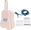 11PCS Vegetable Grater with Container, 6 Blades Violin Shaped Vegetable Slicers Set Peeler Drain Basket Cutting Board Hand Protector for Kitchen (Dusty Pink)