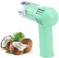 ASHATA Automatic Coconut Opener, Coconut Opener Tools Set, Stainless Steel Coconut Puncher, Coconut Meat Removal Tool, Electric Coconut Puncher Opening Tool for Young and Mature (Green)