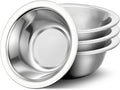 304(18/8) Stainless Steel Mixing Bowls for Kitchen, 4 Pack 5.5" Small Metal Mixing Cooking Bowls Set Stackable for Baking Serving Cooking Food Prep Storage Dishwasher Safe Lightweight