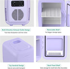 CROWNFUL Mini Fridge, 4 Liter/6 Can Portable Cooler and Warmer Personal Refrigerator for Skin Care, Cosmetics, Beverage, Food,Great for Bedroom, Office, Car, Dorm(Purple)