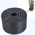 Elevate Anti-Splash Cup Riser Stand Accessory for most Keurig K-cup, Cuisinart Single Serve, and other Coffee Makers, Adjustable for Cup Size and Drip Tray Type (Black with Blue Base)
