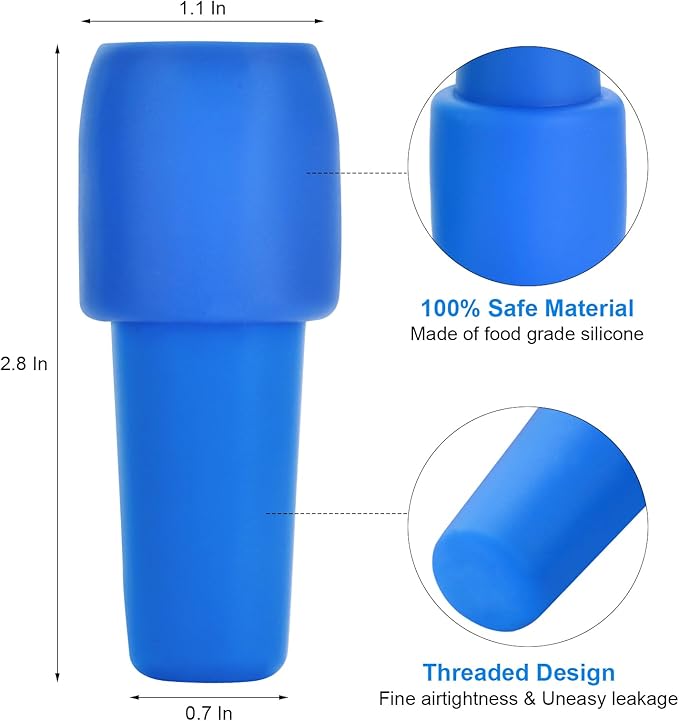 6 Pack Silicone Wine Stopper, Wine Stoppers for Wine Bottles, Wine Seal Stopper Can Be Reused to Keep Wine Fresh, by Brusoon (Multicolor)