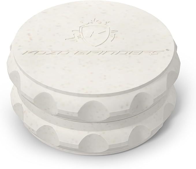 Kozo 2.5" Spice Grinder 2-Piece, Strong Grip By Kozo. (White)