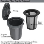 Replacement Parts 2pcs SS-RFC HomeBarista Reusable Filters Cup, Compatible with Cuisinart Single Serve Coffee Makers