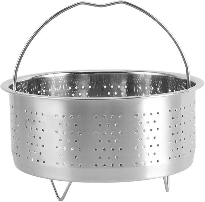 TOPINCN Steam Basket, Stainless Steel Steam Basket with Handle Sugar Removal Rice Cooker Insert Steaming Rack Steamer Cookware Steamer for Cooking (20cm)