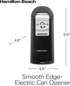 Hamilton Beach Smooth Touch Electric Automatic Can Opener Easy Push Down Lever,For All Standard-Size&Pop-Top,Extra Tall,With Bottle Opening Accessory and Built-In Knife Sharpener,Black(Pack of 2)