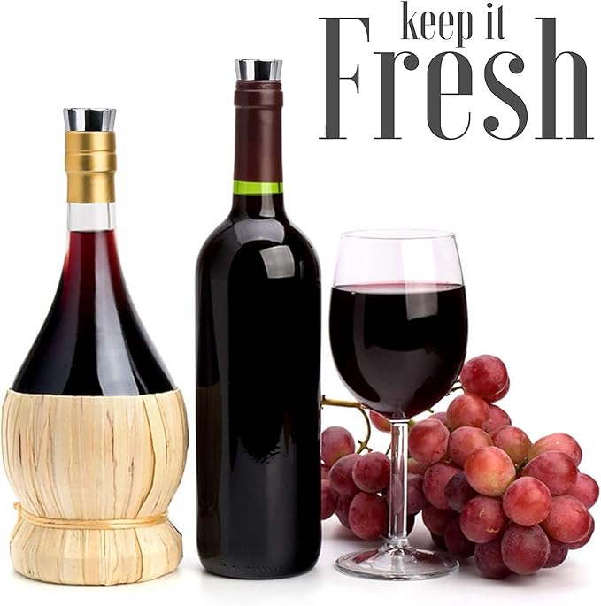 Wine Stopper, Reusable Decorative Bottle Stoppers for Kitchen, Bar, Gifts, Holiday Party, Wedding (10 Pack)