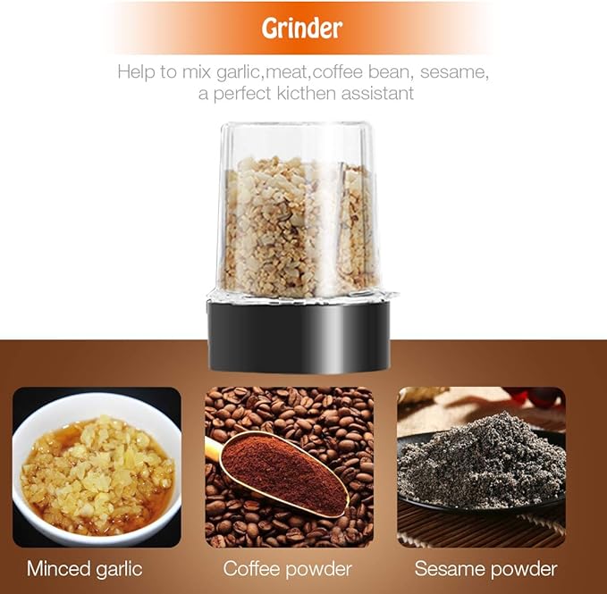 Blender and Food Processor Combo, Personal Blender for Shakes and Smoothies, Suitable for Kitchen, Home, 700W Electric Blender with Mixer Grinder/Chopper