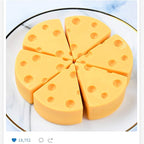 OCPO KITCHEN Cheese Silicone Baking Mold for Mousse Cake, CheeseCake, French Dessert, Pastry, Chocolate, Ice Cream, Pudding, Cake Decoration Mold, 3D Cheese Shape (8-Cavity)