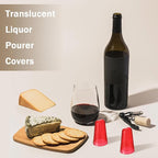 Chengu 100 Pieces Liquor Bottle Covers Pour Spout Covers Bar Toppers for Bottles Universal Pour Dispenser Dust Translucent Silicone Rubber Spout Caps for Bar Home Kitchen Tools Supplies (Red)