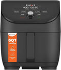 Instant Pot Vortex Slim XL 6QT Air Fryer that Crisps, Roasts, Reheats, Bakes, Broils & is Quiet, Space Saving, Nonstick, Dishwasher-Safe, 100+ In-App Recipes, from the Makers of Instant Pot, Black