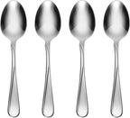 Oneida Silverware Set, Flight Everyday Flatware Dinner Spoons Set, Service For 4, Rust Resistant 18/0 Stainless Steel, Dishwasher Safe, Mirror Finish, Home And Kitchen Utensils Sets (Silver, 4 Piece)