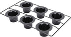 6 Cups Popover Pans, Nonstick Muffin Cupcake Pan, Pudding Cakes Bakeware Tray Mold Popover for Oven Baking Muffins Quiches Homemade Bakery Kitchen