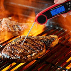 Instant Read Food Thermometer - Water-Resistant Digital Thermometer with Magnetic Back - for Cooking, Grilling, and Baking by Home-Complete
