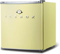 ICEBOX 1.7 Cu. Ft. Compact Refrigerator, ENERGY STAR Certified Small Refrigerator, Single Door Mini Fridge with Chiller Compartment, R600a Refrigerant, IBCR17SUN, Sun Yellow