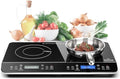 Duxtop LCD Portable Double Induction Cooktop 1800W Digital Electric Countertop Burner Sensor Touch Stove, 9620LS/BT-350DZ
