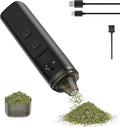 Electric Spice Grinder,Automatic Small Portable Herbal Machine & Spice Mill,USB Rechargeable Grinding (Black)