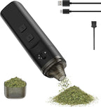 Electric Spice Grinder,Automatic Small Portable Herbal Machine & Spice Mill,USB Rechargeable Grinding (Black)