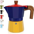 3 Cup Aluminum Espresso Stovetop Moka Pot Express Coffee Maker Percolator Italian Classic Mocha Coffee Machine for Italian and Cuban Cafe Brewing for Home & Camping 150ml 5oz