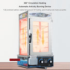 6-Layer Commercial Electric Steamer 2200W Electric Steamed Bun Machine 30-110℃ Temperature Range Anti-Dry Burning Food Steamer Warmer for Store Buffet