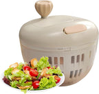 Lettuce Spinner - 800ML Vegetable Washer, Salad Dryer Bowl, Produce Cleaner | Manual Vegetable Spinner with Colander Basket for Fresh Crisp Greens, Kitchen Tool for Home Cooking Outdoor Picnic