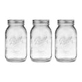 Ball Regular Mouth Glass Mason Jars with Lids and Bands, Used for Canning, Pickling, Juice, Jam, Jelly, Quart Size 32 Ounce (Pack of 3)