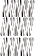 Non-stick Cream Horn Molds Stainless Steel, FantasyDay 5 inch Large Size Cannoli Tubes Kit Pack of 30 Baking Cones Pastry Roll Horn Croissant Mold - Christmas Anniversary Free Standing Cone Shape